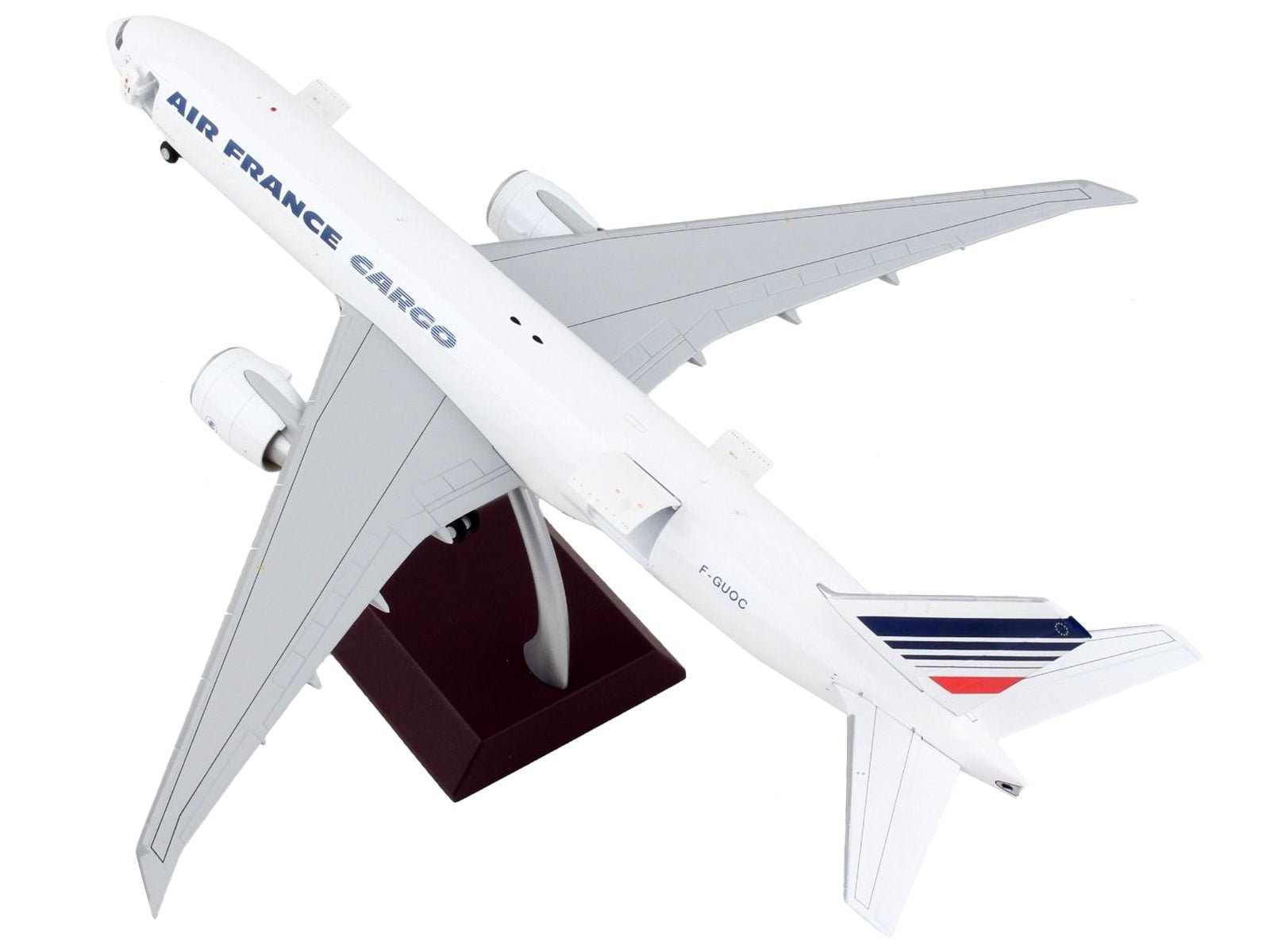 Boeing 777F Commercial Aircraft "Air France Cargo" White with Striped Tail "Gemini 200 - Interactive" Series 1/200 Diecast Model Airplane by GeminiJets - Asmota