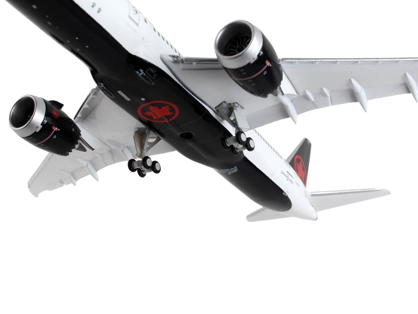 Boeing 787 - 9 Commercial Aircraft with Flaps Down "Air Canada" White with Black Tail 1/400 Diecast Model Airplane by GeminiJets - Asmota