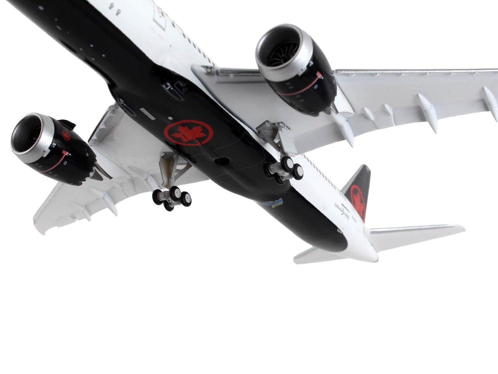 Boeing 787 - 9 Commercial Aircraft with Flaps Down "Air Canada" White with Black Tail 1/400 Diecast Model Airplane by GeminiJets - Asmota