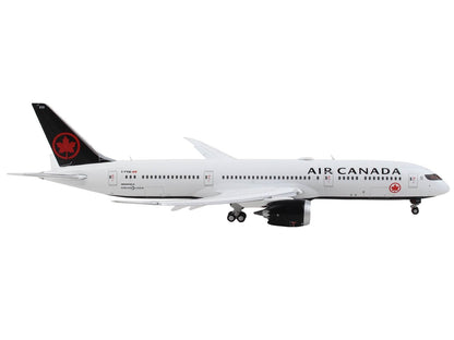 Boeing 787 - 9 Commercial Aircraft with Flaps Down "Air Canada" White with Black Tail 1/400 Diecast Model Airplane by GeminiJets - Asmota