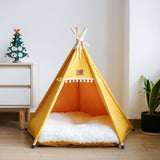 Four Seasons Fabric Tent Dog Bed with Detachable Cover