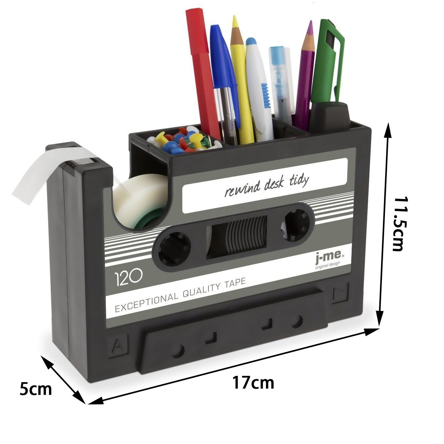 Cassette Tape Dispenser Pen Holder Vase Pencil Pot - Asmota