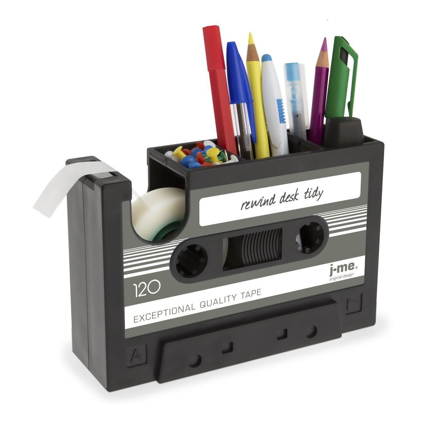 Cassette Tape Dispenser Pen Holder Vase Pencil Pot - Asmota
