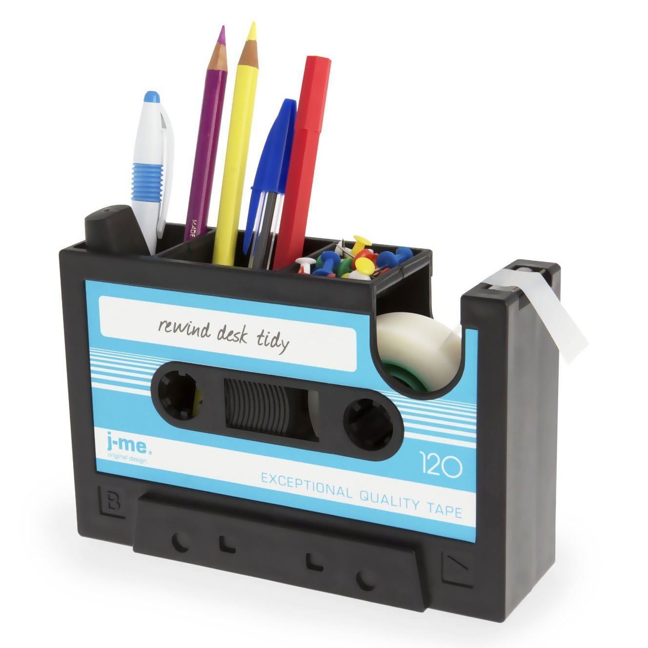 Cassette Tape Dispenser Pen Holder Vase Pencil Pot - Asmota