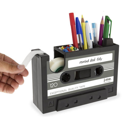 Cassette Tape Dispenser Pen Holder Vase Pencil Pot - Asmota