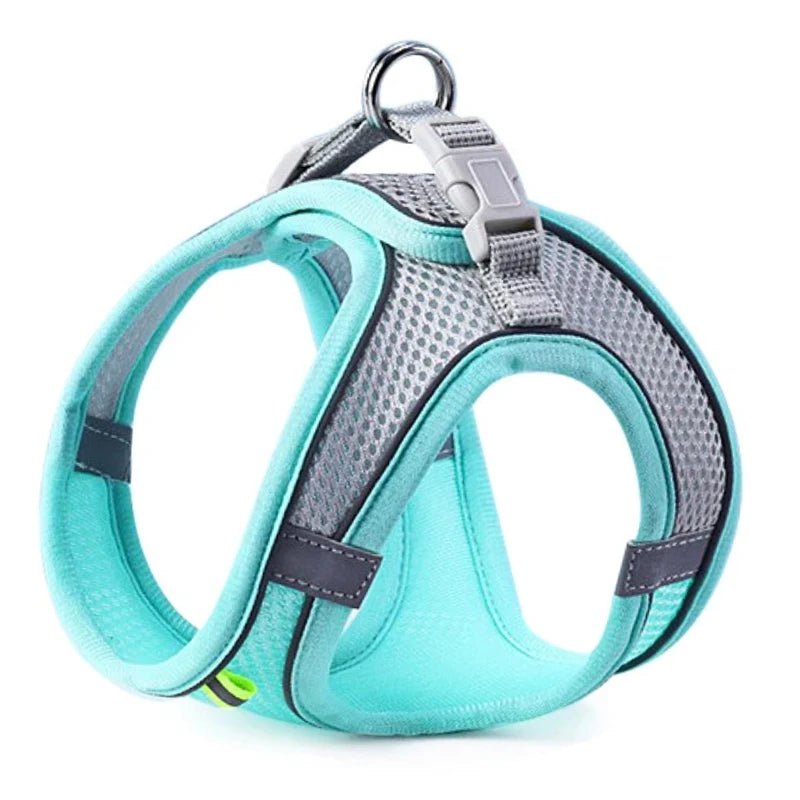 Cat Dog Harness Vest Chest Rope Set Reflective Breathable Adjustable Pet Harness for Small Medium Dogs Outdoor Walking - Asmota