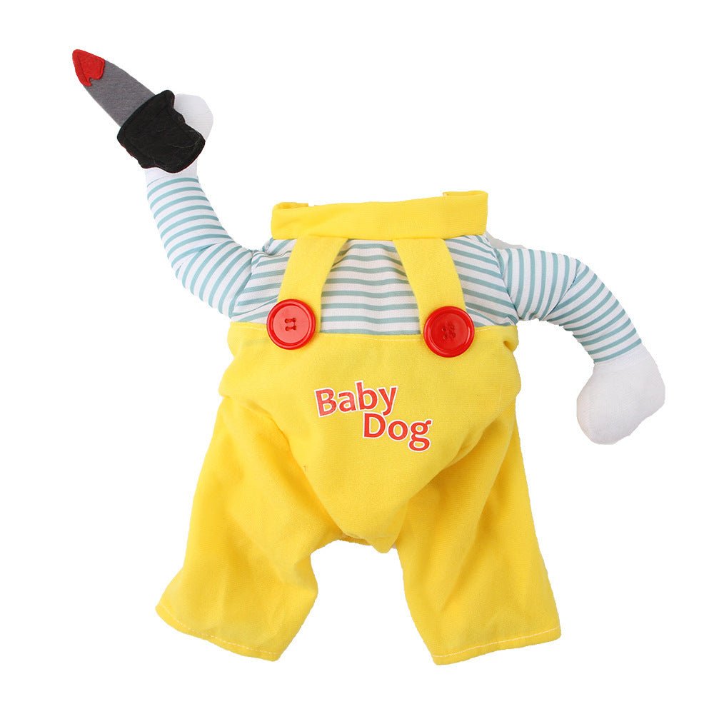 Cat Pet Costume Clothing Creative Yellow Knife Assassin Cat Clothing - Asmota