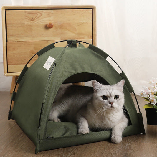 Cat Tent Cooling Mat Dog House Pet Sofa Camping Dog Bed With Cushion For Dog Kennel Indoor Cat Nest Cat Bed Pets Products - Asmota