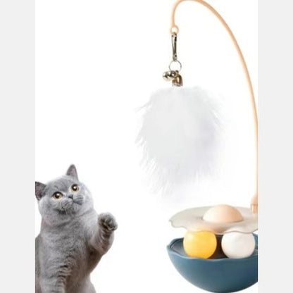 Cat Toys - Interactive Toy For Cat , Kitten Toys, Lightweight Resin Duck Shape Fun Stick For Kitten Play Indoor Outdoor ,Removable And Washable Duck Cat Toy