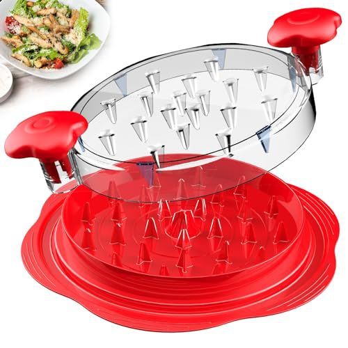 Chicken Shredder Chicken Shredder Tool Twist Stable Anti - Slip Meat Shredder Tool Twist Ergonomic Handle Meat Grinder Dishwasher - safe Transparent Lid Can Be Used As Pet Chicken Breast Separation - Asmota