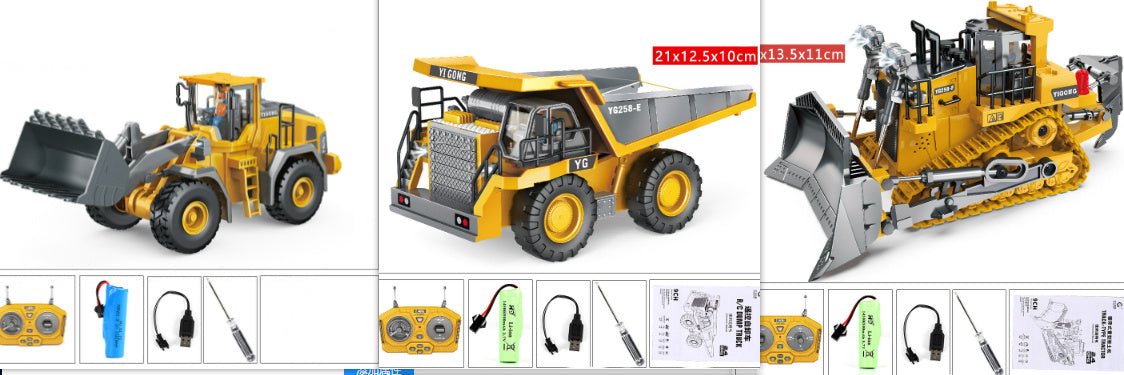 Children's Simple Alloy Charging Excavator Toy Car - Asmota