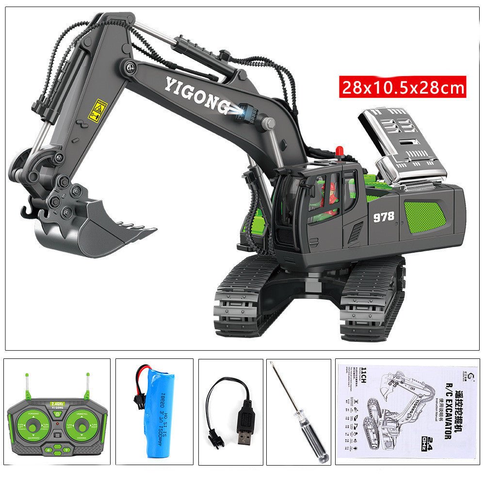 Children's Simple Alloy Charging Excavator Toy Car - Asmota