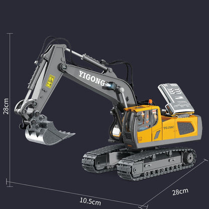 Children's Simple Alloy Charging Excavator Toy Car - Asmota