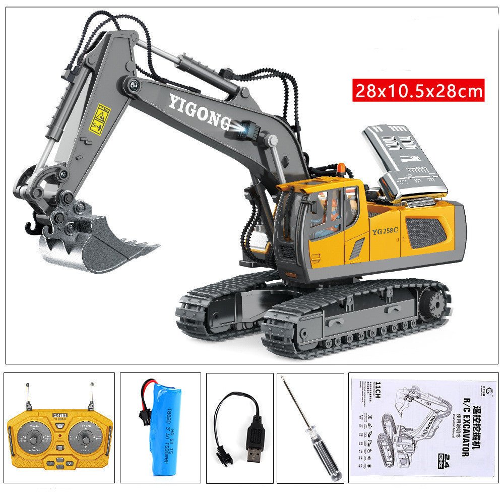 Children's Simple Alloy Charging Excavator Toy Car - Asmota