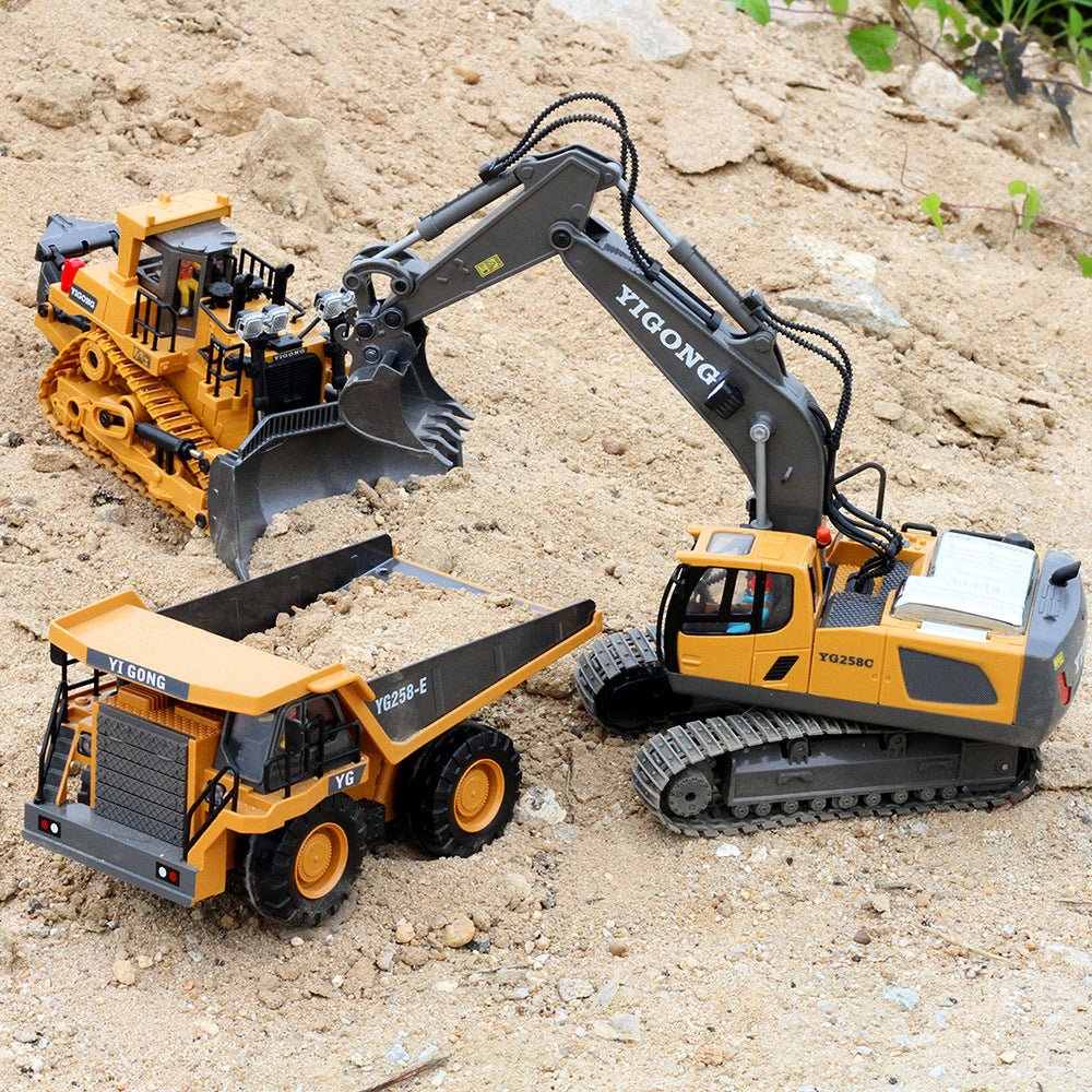 Children's Simple Alloy Charging Excavator Toy Car - Asmota