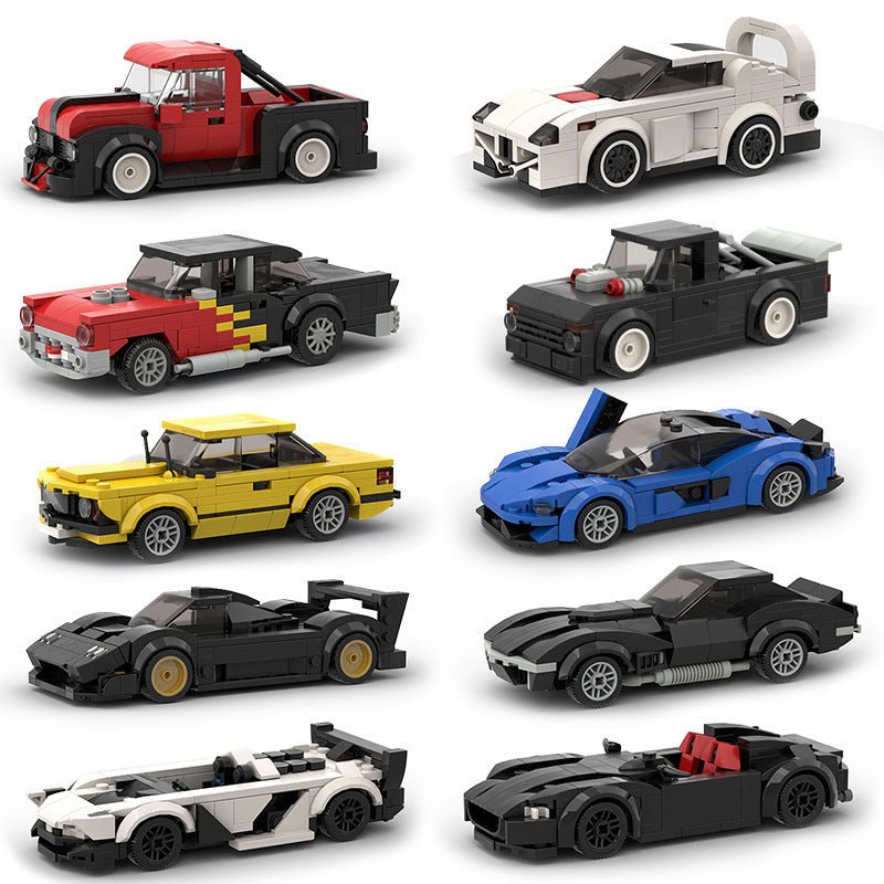 Children's Toys Car Model Sports Car And Small Particle Building Blocks MOC Educational Toys - Asmota