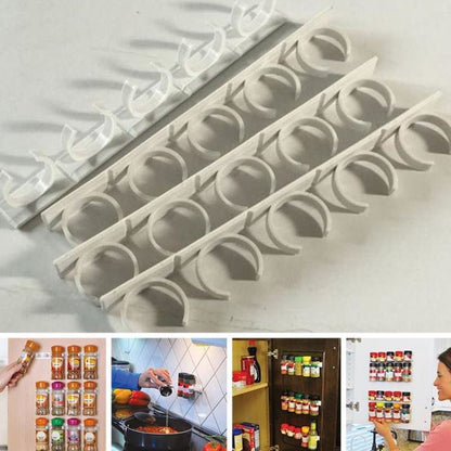 Clip N Store Storage Rack Spice Rack Kitchen Supplies Gadgets Bottle Racks - Asmota