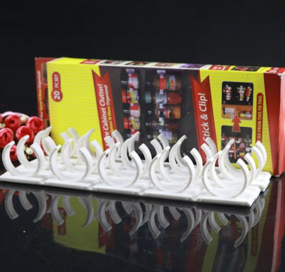 Clip N Store Storage Rack Spice Rack Kitchen Supplies Gadgets Bottle Racks - Asmota