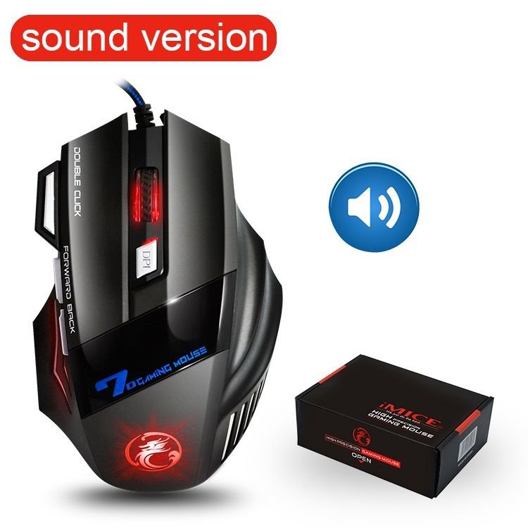 Computer Mouse Gamer Ergonomic Gaming Mouse USB Wired Game Mause 5500 DPI Silent Mice With LED Backlight 7 Button For PC Laptop - Asmota