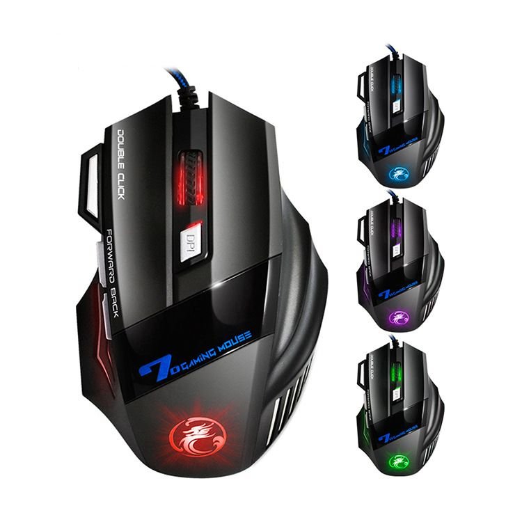 Computer Mouse Gamer Ergonomic Gaming Mouse USB Wired Game Mause 5500 DPI Silent Mice With LED Backlight 7 Button For PC Laptop - Asmota