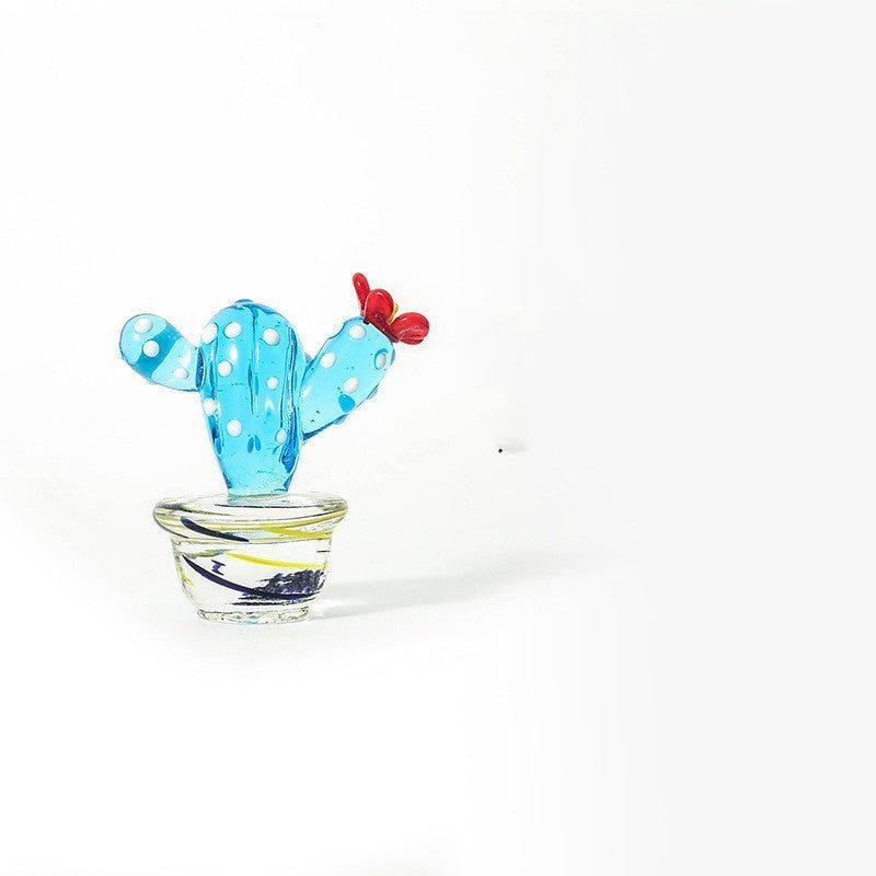 Creative Cactus Desktop Decoration Glass Living Room Small Decoration Home - Asmota