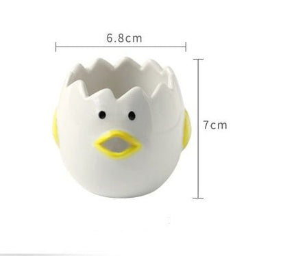 Cute Chicken Ceramic Egg White Separator Kitchen Accessories Practical - Asmota