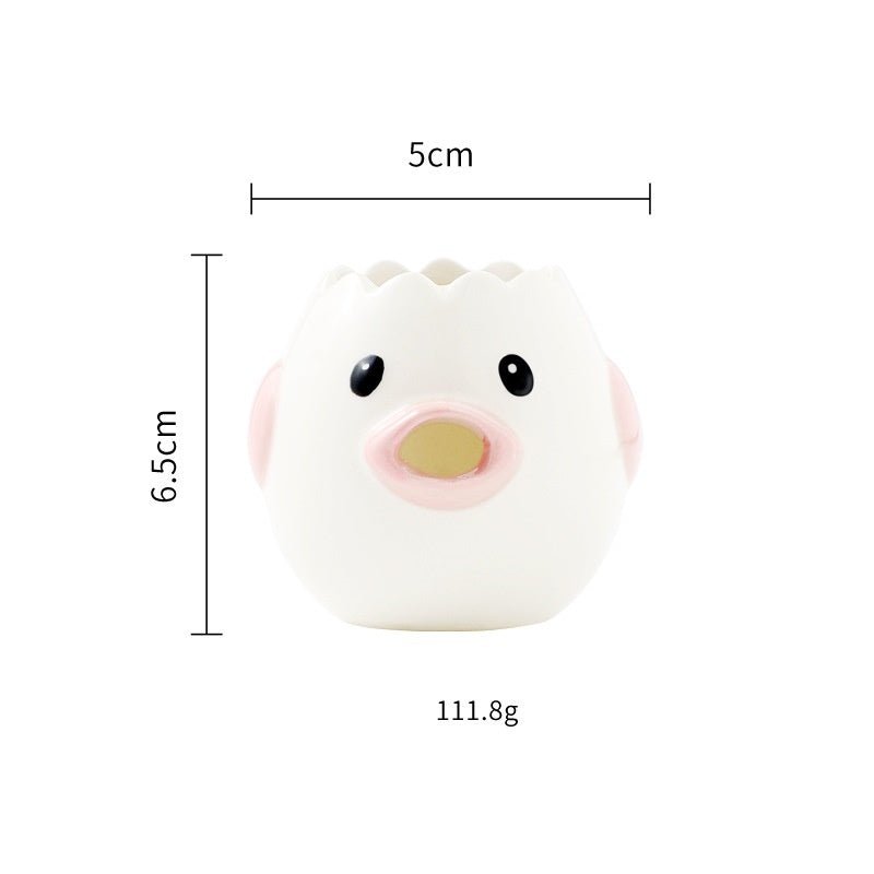 Cute Chicken Ceramic Egg White Separator Kitchen Accessories Practical - Asmota
