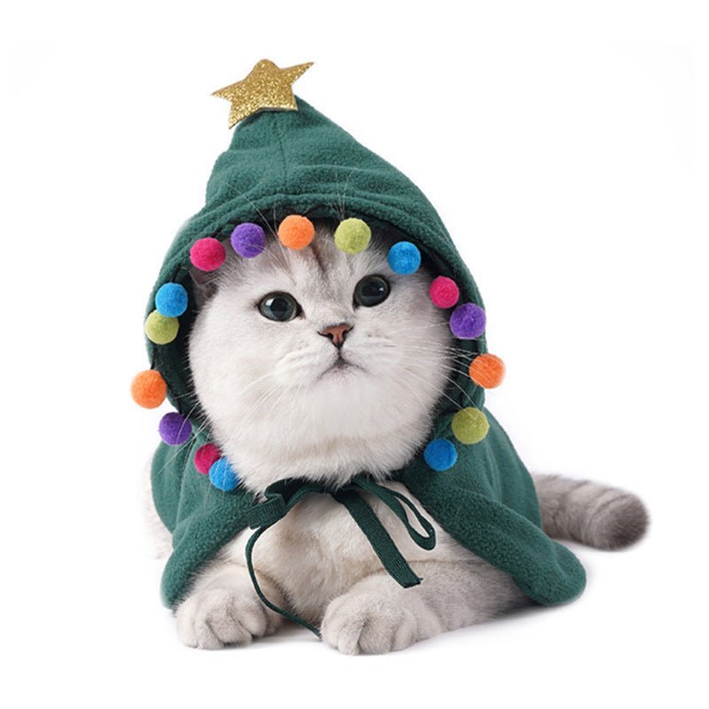 Cute Dog Cat Costume Christmas Cloak Halloween Disguise Cat - Asmota