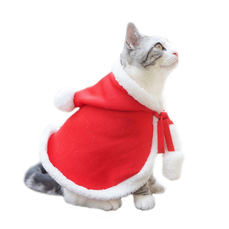 Cute Dog Cat Costume Christmas Cloak Halloween Disguise Cat - Asmota