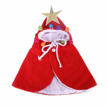Cute Dog Cat Costume Christmas Cloak Halloween Disguise Cat - Asmota