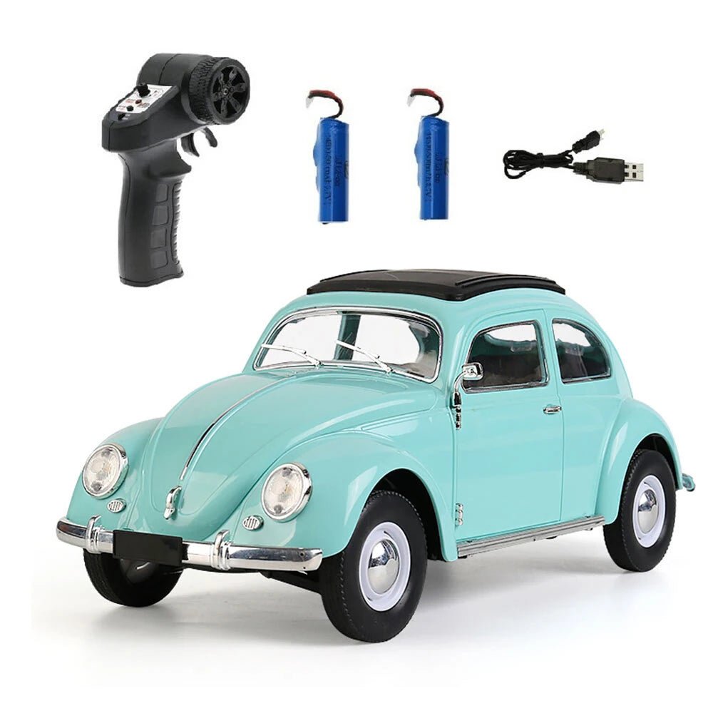 CXD D62 MINI Beetles 1/16 2.4G RWD Drift RC Car W/ Light Vehicle Models Toys Full Proportional Control - Asmota