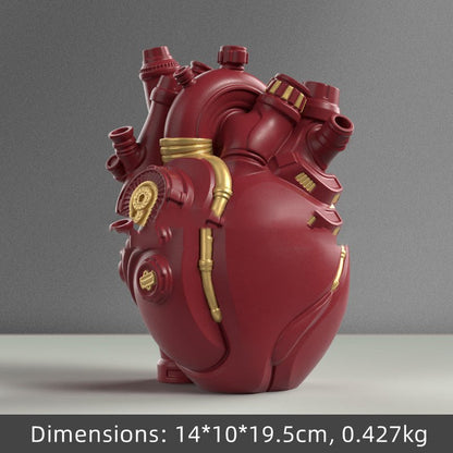 Cyber Punk Simulation Heart Vase Ornament Creative Technology Halloween Home Decor - Asmota
