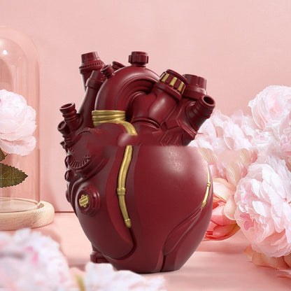Cyber Punk Simulation Heart Vase Ornament Creative Technology Halloween Home Decor - Asmota