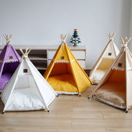 Four Seasons Fabric Tent Dog Bed with Detachable Cover