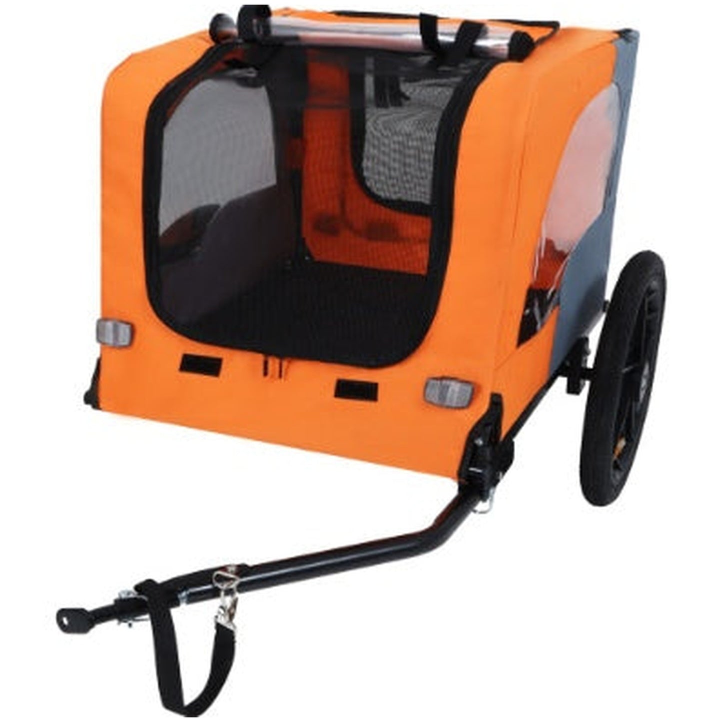 Heavy Duty Collapsible Dog Bike Trailer with 16" All Terrain Wheels