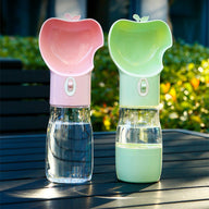 Large Capacity Transparent Plastic Dog Water and Food Bowl Bottle