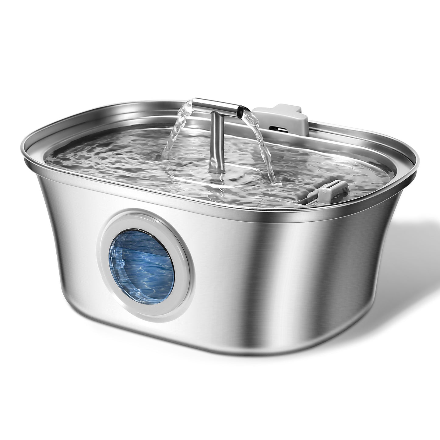 All Stainless Steel Pet Water Dispenser Round Runway Type Large Capacity Dogs And Cats Water Dispenser