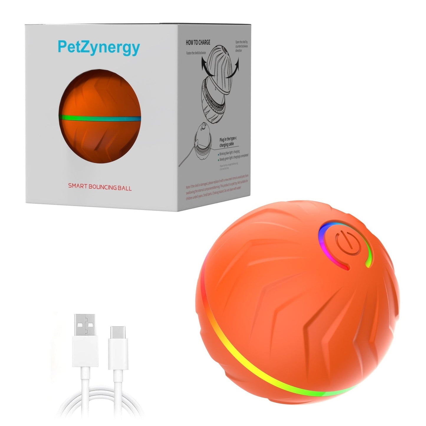 Intelligent Gravity Bouncing LED Ball Interactive Dog Toy