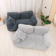 Warm Plush Fabric Dog Sofa Nest Bed with Cushion
