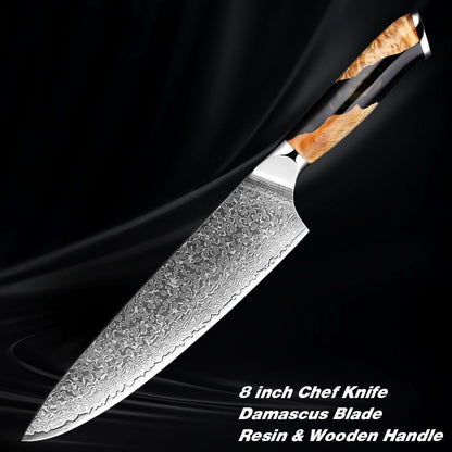 Damascus Steel Chef Knife Kitchen Professional Knives - Asmota