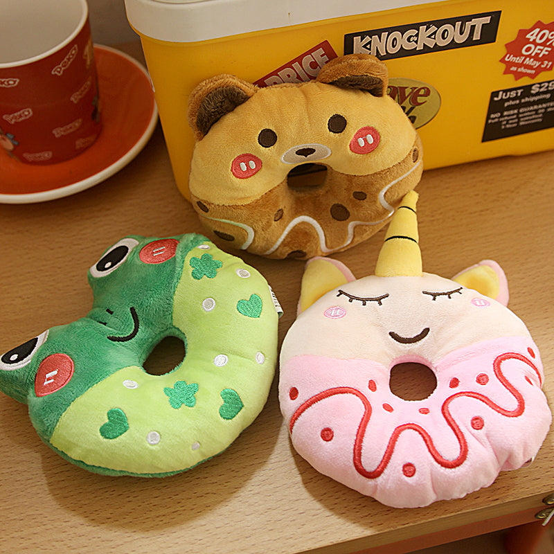 Teddy VIP Bichon Small And Medium Cat Dog Cross-border Accompany Plush Donut Sound Toy