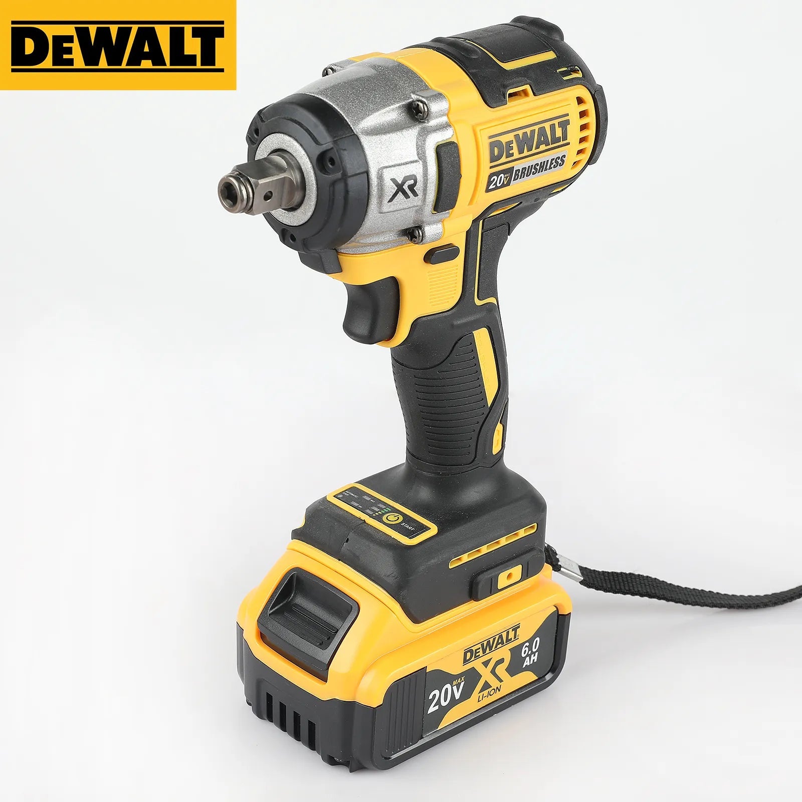 Dewalt DCF880 Cordless Impact Wrench 203N.m Compact Electric Wrench Recharge Power Tools For 20V Lithium Battery,WIth LED light ring - Asmota
