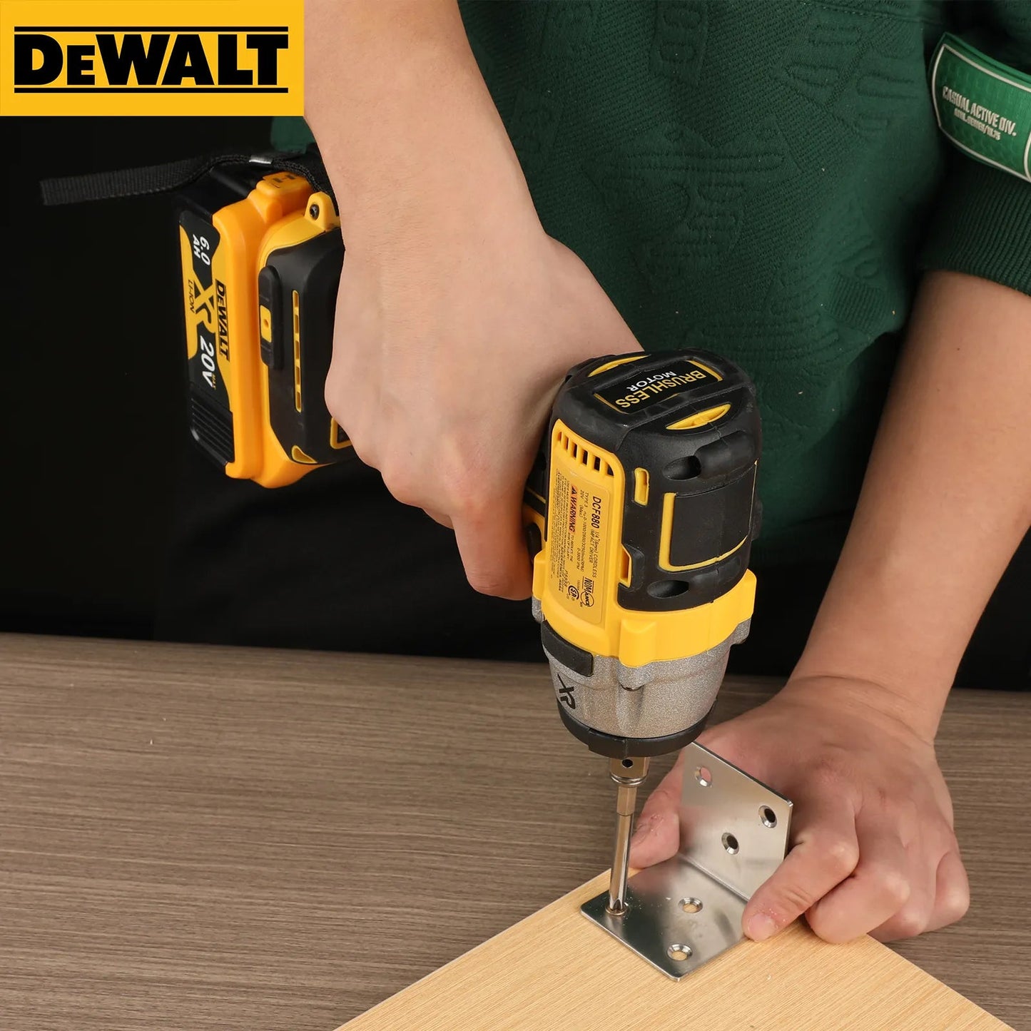 Dewalt DCF880 Cordless Impact Wrench 203N.m Compact Electric Wrench Recharge Power Tools For 20V Lithium Battery,WIth LED light ring - Asmota
