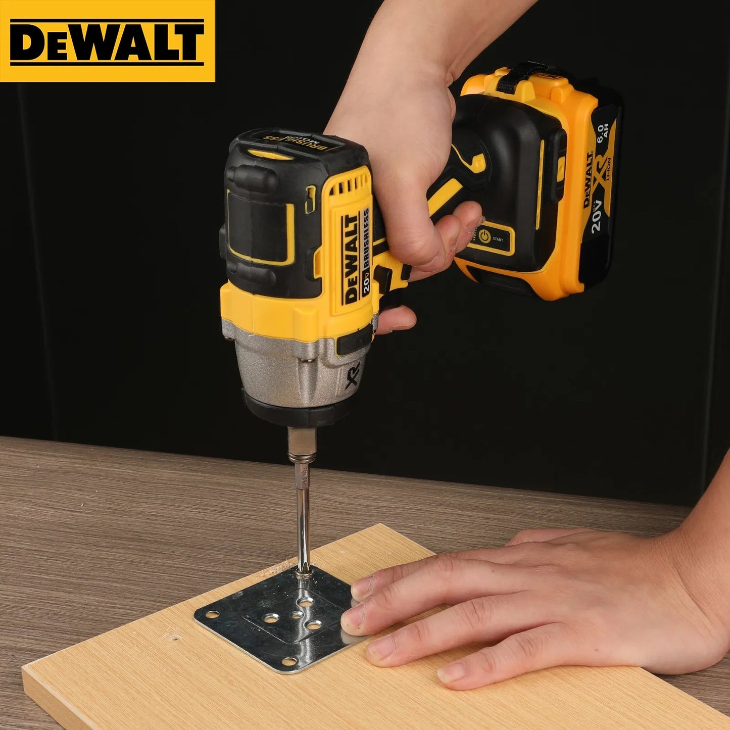 Dewalt DCF880 Cordless Impact Wrench 203N.m Compact Electric Wrench Recharge Power Tools For 20V Lithium Battery,WIth LED light ring - Asmota