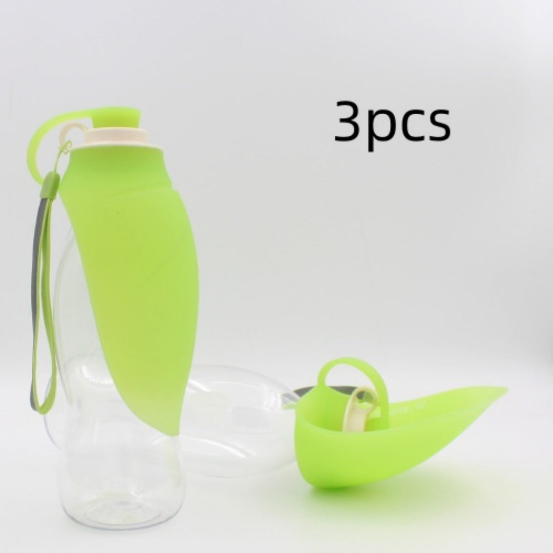 Portable Pet Water Dispenser Feeder Leak Proof With Drinking Cup Dish Bowl Dog Water Bottle