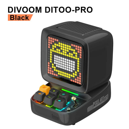 Divoom Ditoo - Pro Retro Pixel Art Bluetooth Portable Speaker Alarm Clock DIY LED Display Board, Cute Gift Home Light Decoration - Asmota