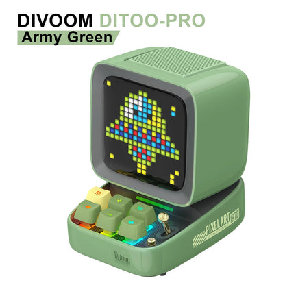 Divoom Ditoo - Pro Retro Pixel Art Bluetooth Portable Speaker Alarm Clock DIY LED Display Board, Cute Gift Home Light Decoration - Asmota