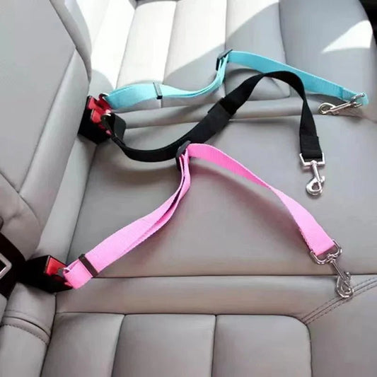 Dog Car Seat Belt Safety Protector Travel Pets Accessories Dog Leash Collar Breakaway Solid Car Harness Pet Car Seat Belts - Asmota