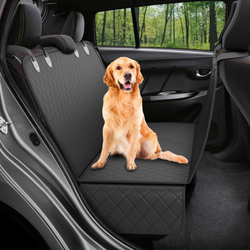 Dog Car Seat Cover View Mesh Pet Carrier Hammock Safety Protector Car Rear Back Seat Mat With Zipper And Pocket For Travel - Asmota