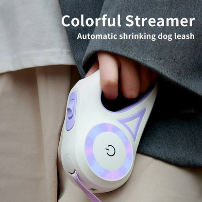 Dog Leash Retractable Leash And Dog Collar Spotlight Automatic Pet Dog Cat Traction Rope For Small Medium Dogs Pet Product - Asmota